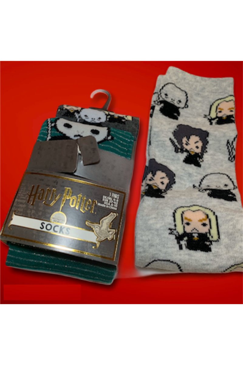 Calzini Harry Potter Cattivi Serpeverde Voldemort Unisex 3 Paia