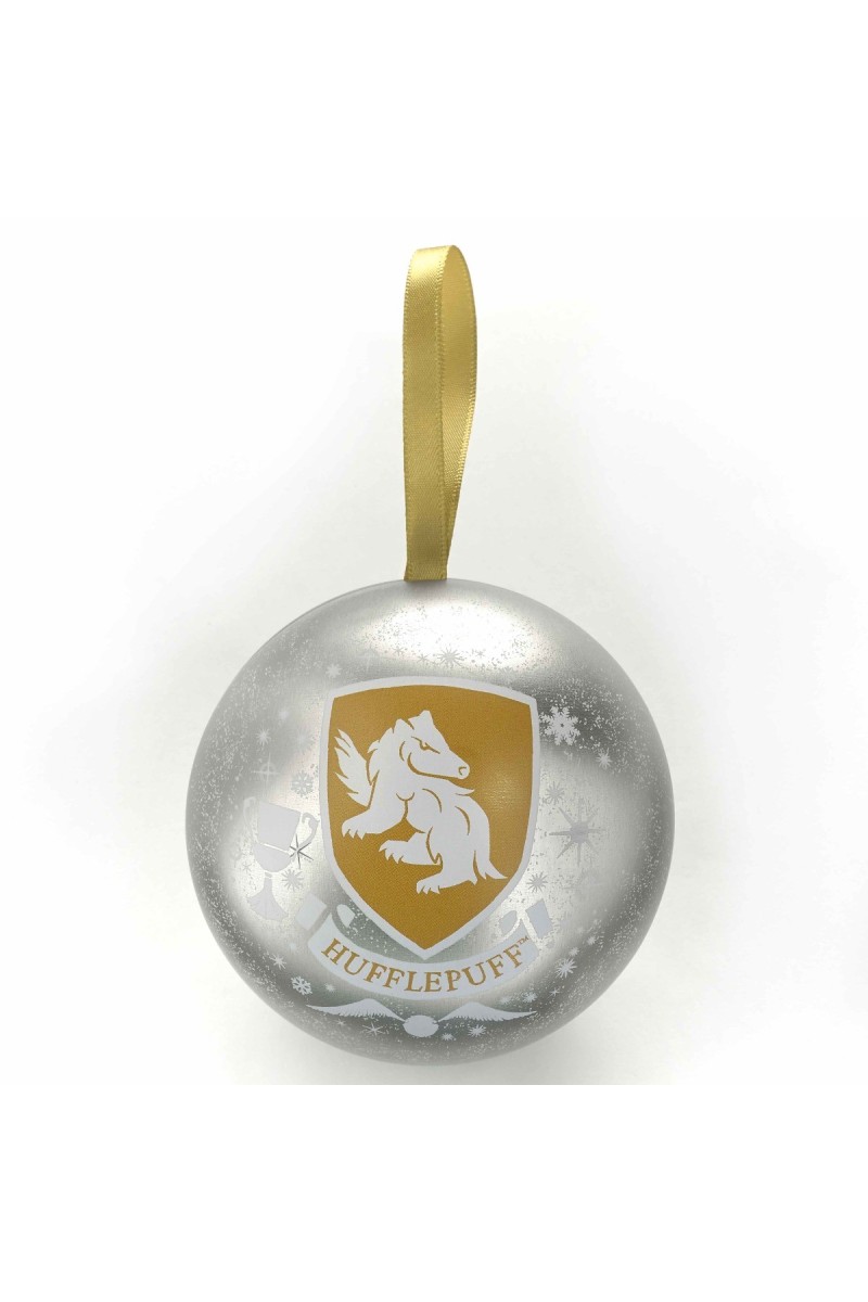 Palla di Natale Tassorosso con collana Harry Potter - Regalo Perfetto!