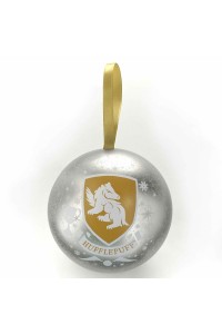 Palla di Natale Tassorosso con collana Harry Potter - Regalo Perfetto!