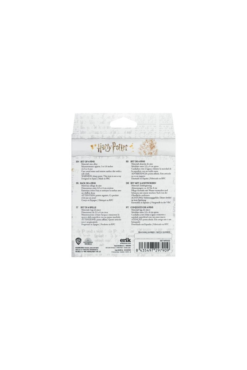 Set 4 Spille Hogwarts - Accessori Harry Potter Ufficiali