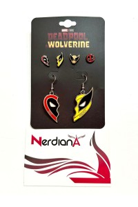 Deadpool & Wolverine Set Orecchini A Lobo e Pendenti