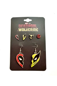 Deadpool & Wolverine Set Orecchini A Lobo e Pendenti Marvel Studios Ufficiali