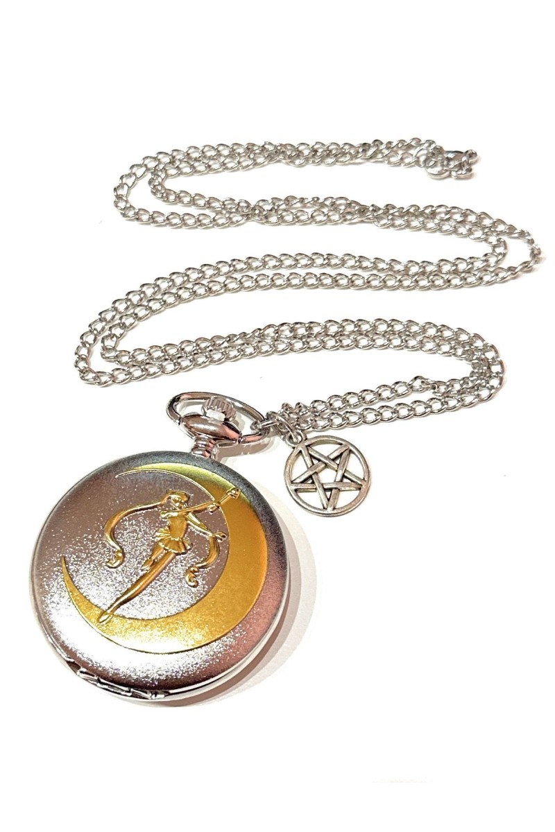 Collana Con Orologio Guerriera della Luna e Stella