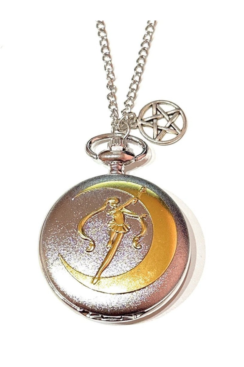 Collana Con Orologio Guerriera della Luna e Stella Sailor