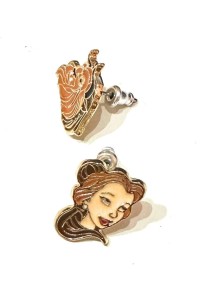 Orecchini Lobo Belle e La Bestia Con Scatolina Regalo