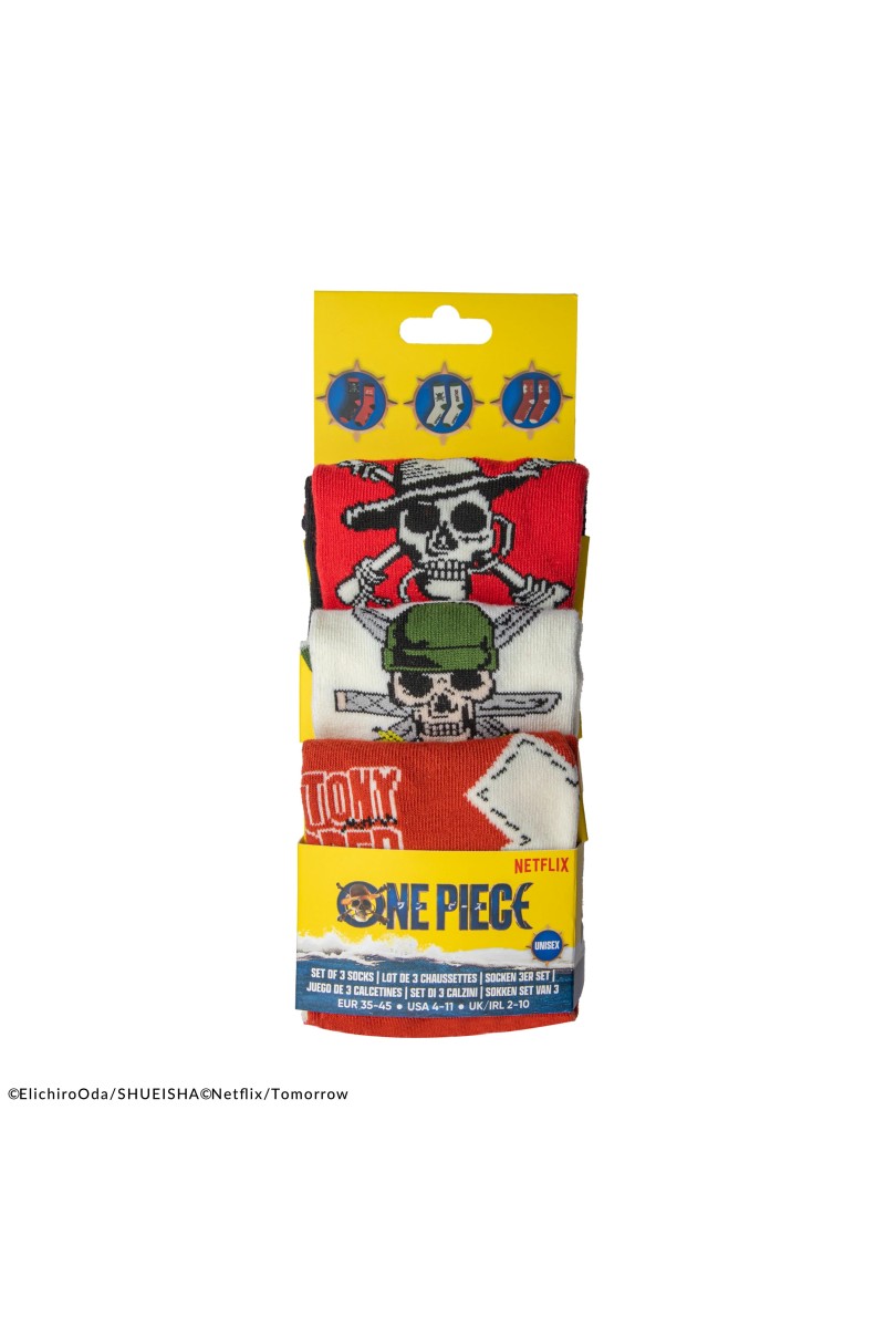 Set da 3 Paia di Calzini One Piece