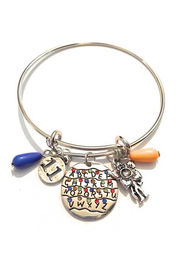 Bracciale Bangle Alfabeto con Luci di Natale