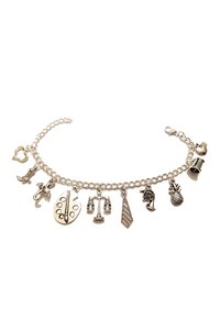 Bracciale corno blu francese con ombrellino giallo