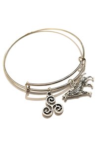 Bracciale Triskele con lupo