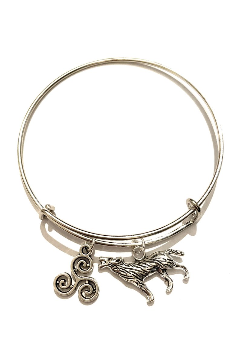Bracciale Triskele con lupo