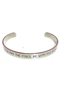 Bracciale Incisione "May The Force Be With You" Che la Forza Sia Con Te