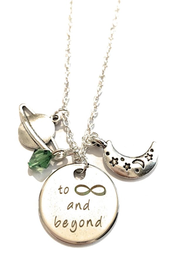 Collana con incisione "To Infinity And Beyond" Verso Infinito E Oltre
