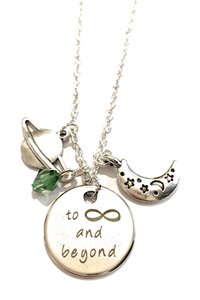 Collana con incisione "To Infinity And Beyond" Verso Infinito E Oltre