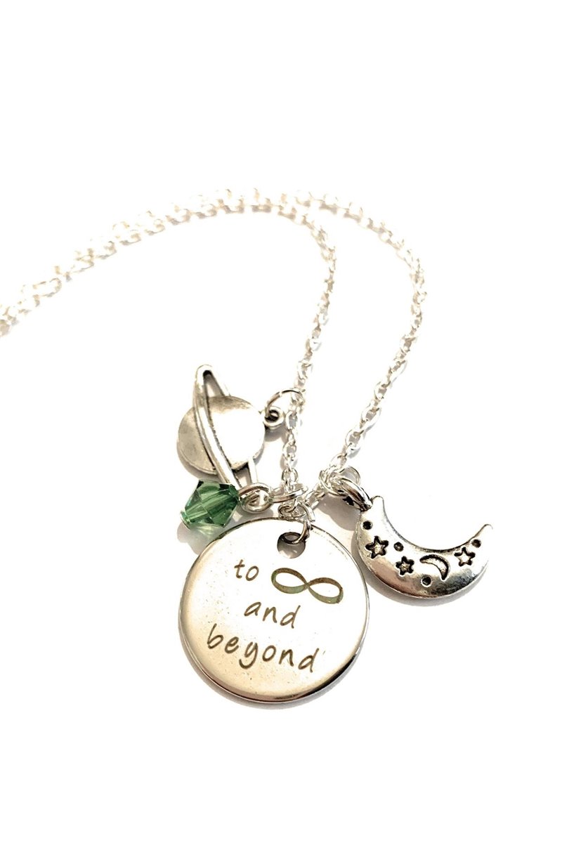 Collana con incisione "To Infinity And Beyond" Verso Infinito E Oltre
