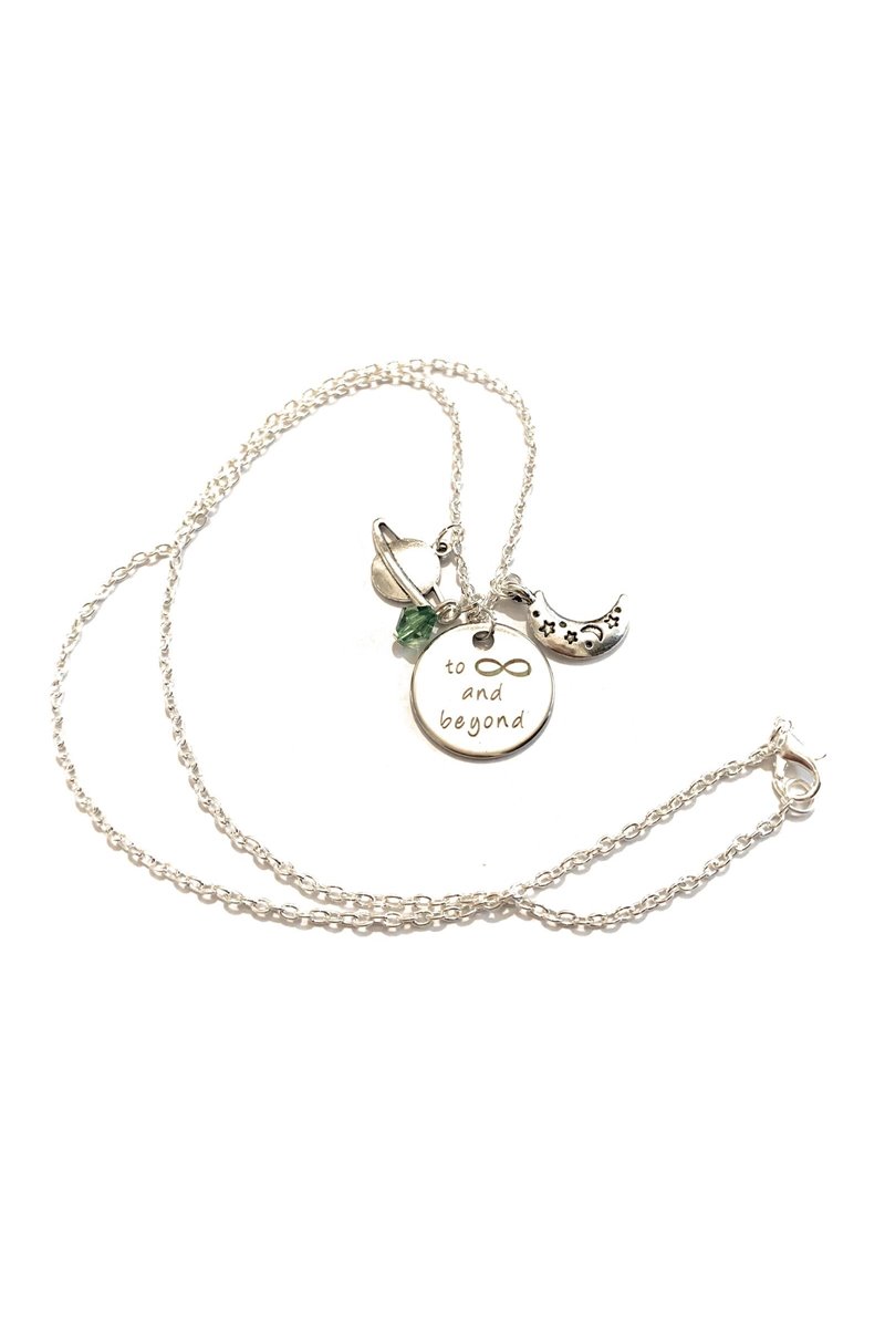 Collana con incisione "To Infinity And Beyond" Verso Infinito E Oltre