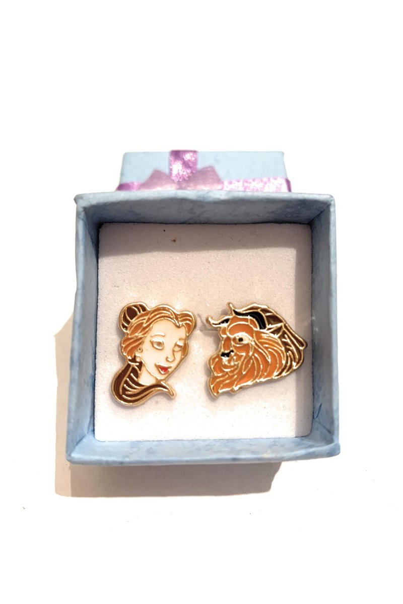 Orecchini Bella E La Bestia Lobo Cartoni Animati Beauty And The Beast Belle