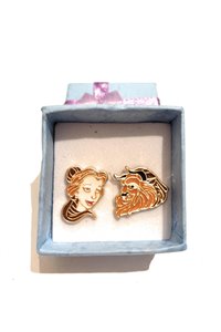 Orecchini Bella E La Bestia Lobo Cartoni Animati Beauty And The Beast Belle
