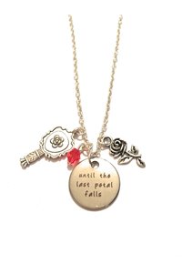 Collana Rosa incantata incisione "Until The Last Petal Falls"