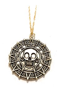 Collana Medaglione Atzeco bronzo moneta d'oro