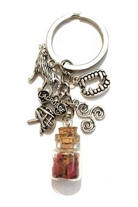 Portachiavi Metallo tatuaggio lupo e trisckele