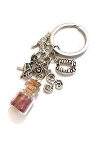 Portachiavi Metallo tatuaggio lupo e trisckele