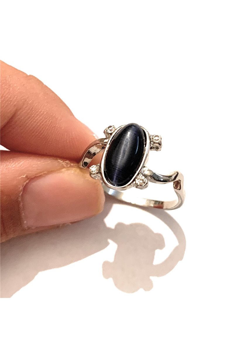 Anello solare Elena pietra blu simil lapislazzuli