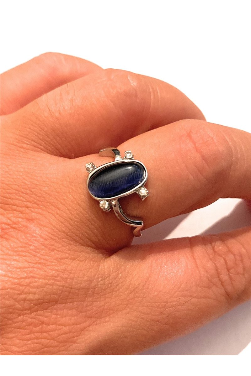 Anello solare Elena pietra blu simil lapislazzuli