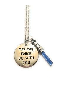 Collana May The Force Be with You Che La Forza Sia con Te e Spada Laser