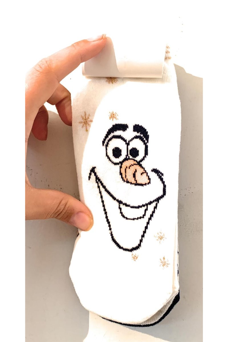Calzini Olaf Frozen Cotone Originali Calze Corte Con Etichetta Ufficiale Disney 3