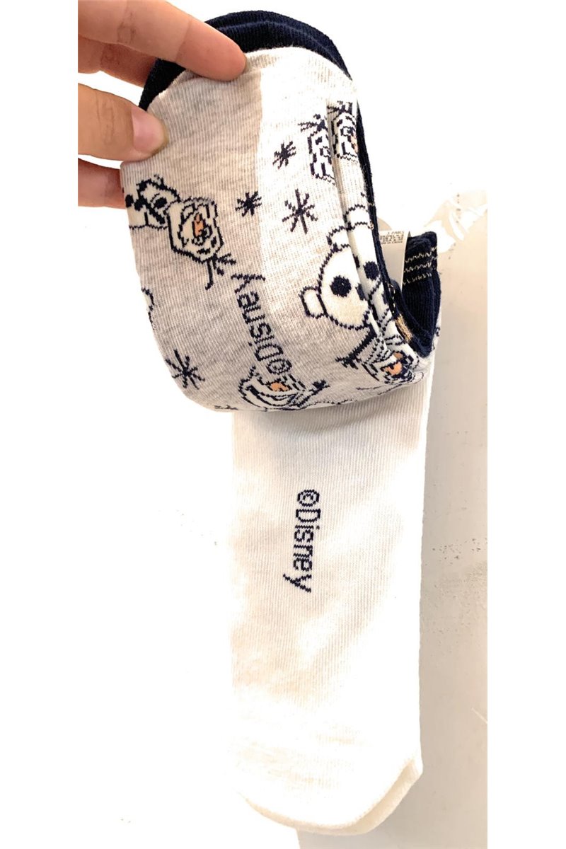 Calzini Olaf Frozen Cotone Originali Calze Corte Con Etichetta Ufficiale Disney 3