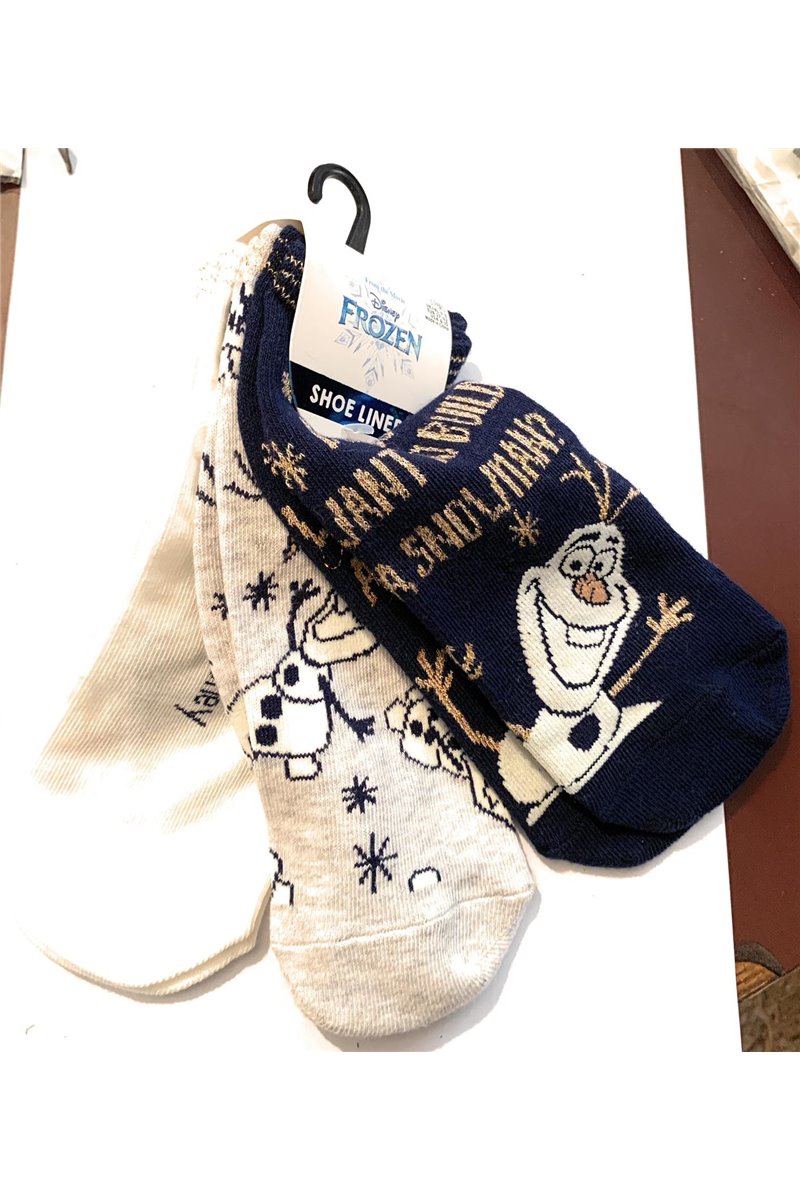 Calzini Olaf Frozen Cotone Originali Calze Corte Con Etichetta Ufficiale Disney 3