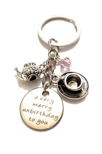 Portachiavi  con piastrina incisione "Un Buon NonCompleanno A Me Te"