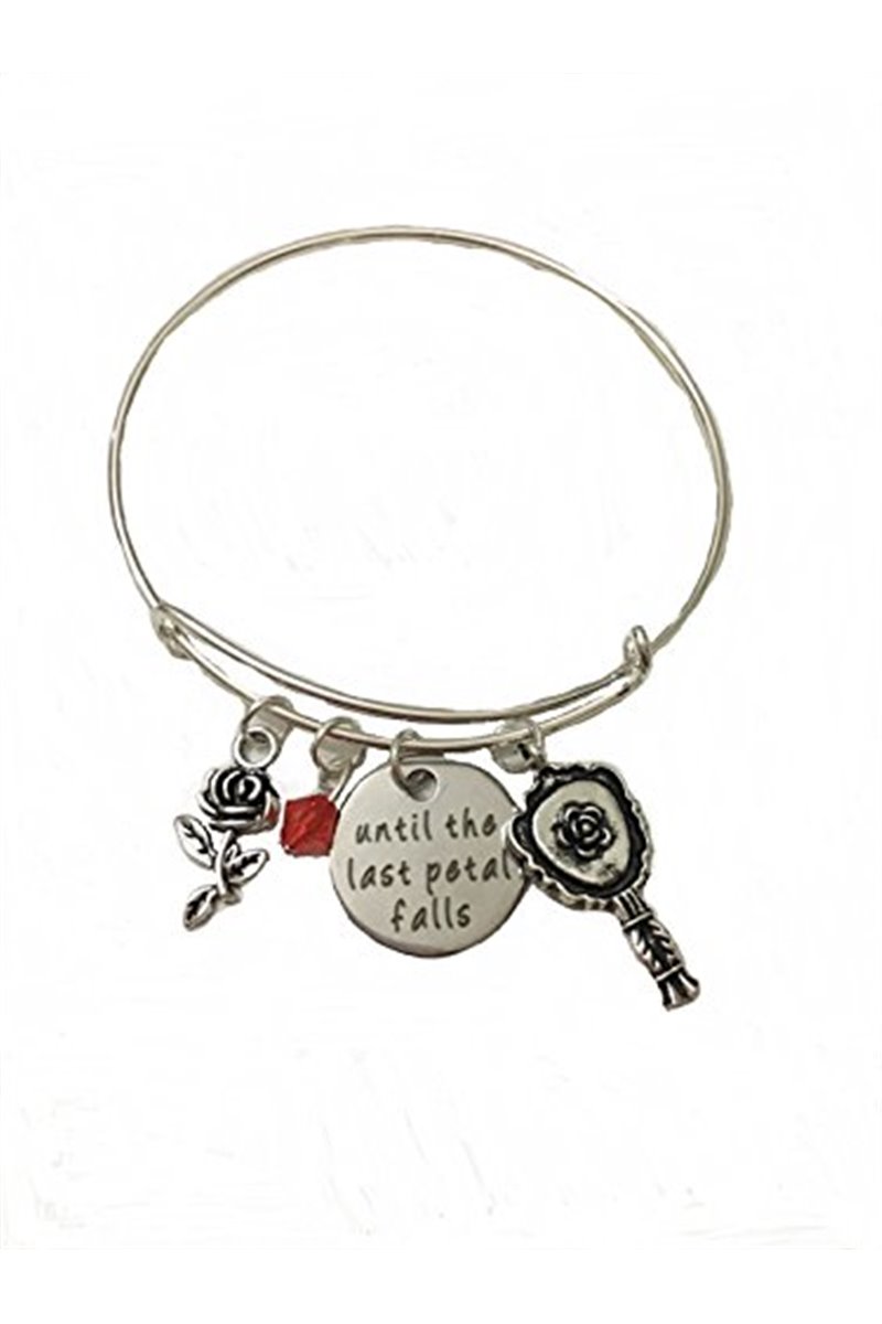 Bracciale con incisione "Until the last petal falls"
