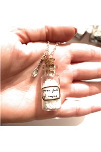 Collana Boccetta Basta Un Poco di Zucchero Just A Spoonful of Sugar Cucchiaino