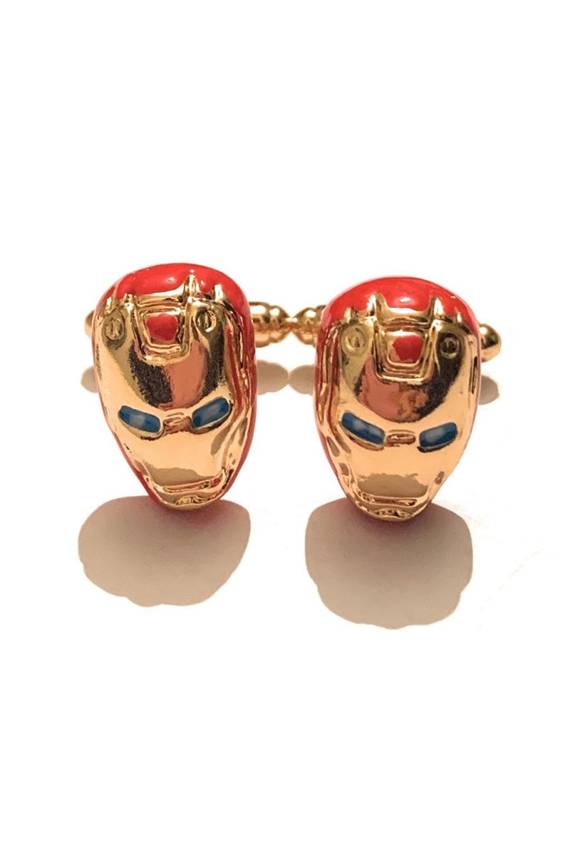 Gemelli per Camicie maschera d'acciaio Ispirati Supereroi