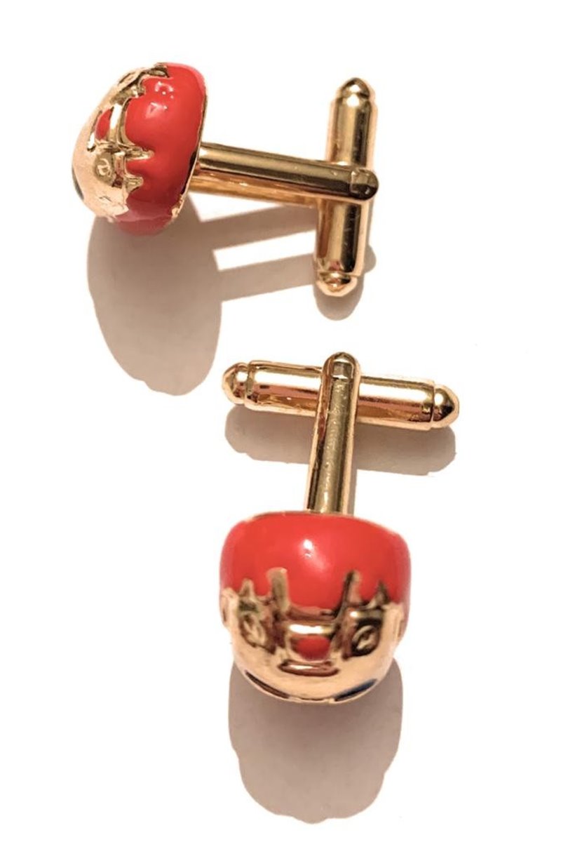 Gemelli per Camicie maschera d'acciaio Ispirati Supereroi