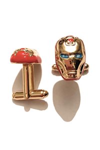 Gemelli per Camicie maschera d'acciaio Ispirati Supereroi