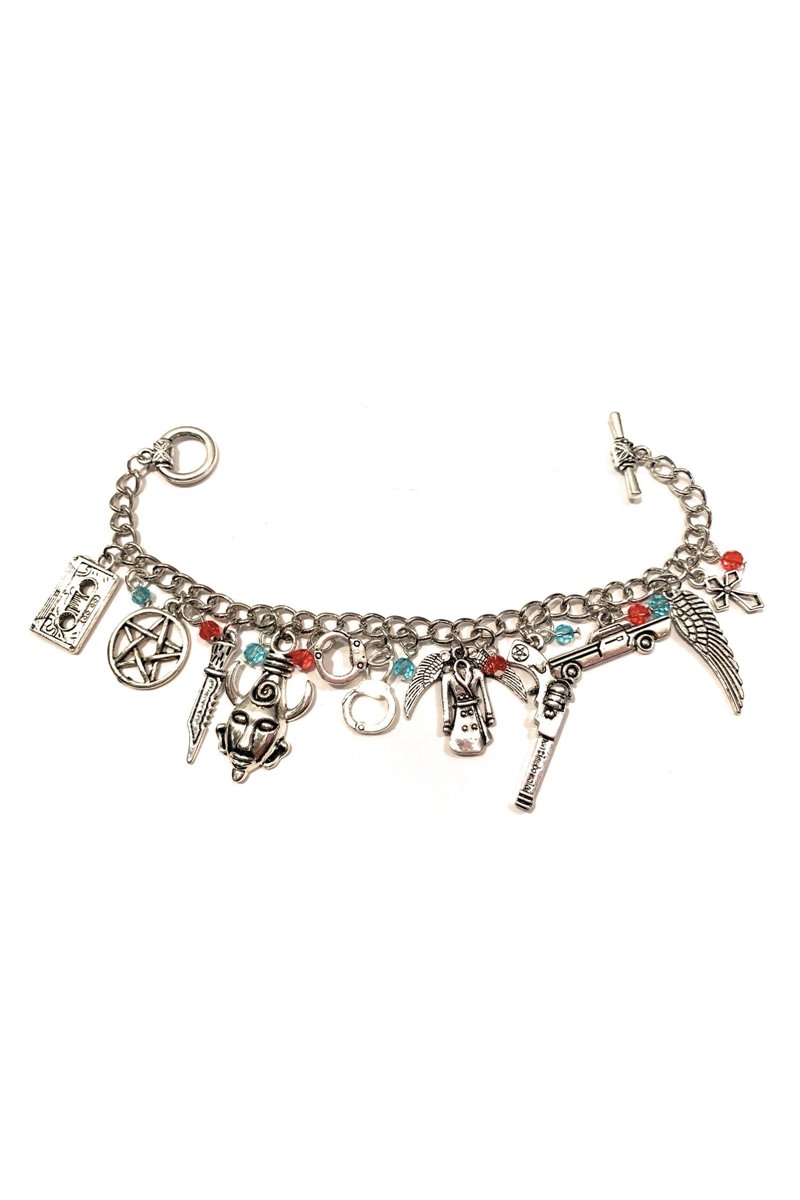 Bracciale Medaglione Umanoide Pentacolo Ali